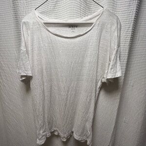 J.Crew Cream Linen Tee